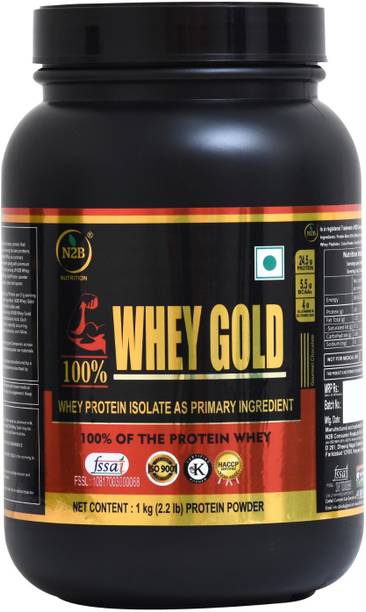 N2B 100% Whey Gold Protein Supplement Powder Weight Gainers/Mass Gainers