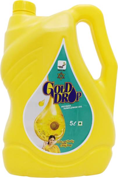 Gold Drop Refined Sunflower Oil Can