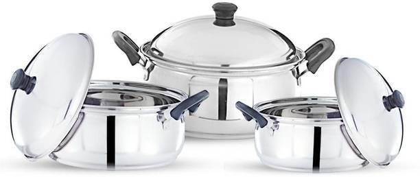 Pigeon Kitchen Star Cookware Set Handi 0.75 L, 1 L, 1.25 L with Lid