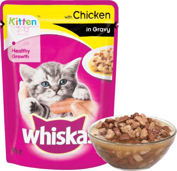Whiskas Gravy Chicken 0.085 kg Wet New Born Cat Food