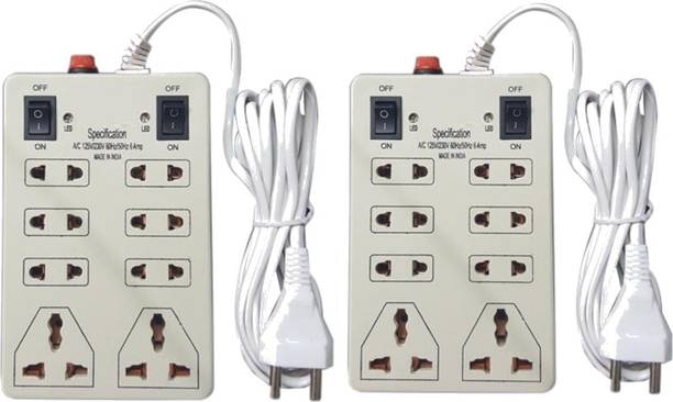 LNVO Combo Power Strip Extension Board Cord 2 Meter Long Wire 8 Socket Extension Boards