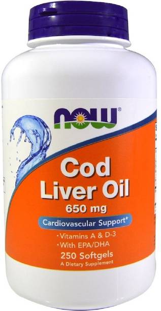 Now Foods Now Foods, Cod Liver Oil, 650 mg, 250 Softgels