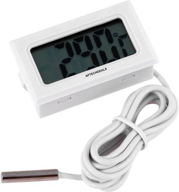 APTECHDEALS Mini LCD digital thermometer sensor wired for Room temperaure/fridges, Indoor Outdoor Portable Pocket LCD Electronic Temperature Meter Tester Instant Read Thermocouple Instant Read Thermocouple Kitchen Thermometer