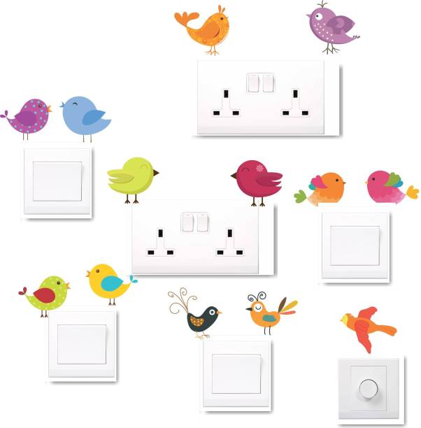Happy Walls Birds switchboard stickers