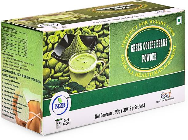 N2B Green Coffee Beans Powder-Reduce Body Fat, Weight Loss,Enhance energy Instant Coffee