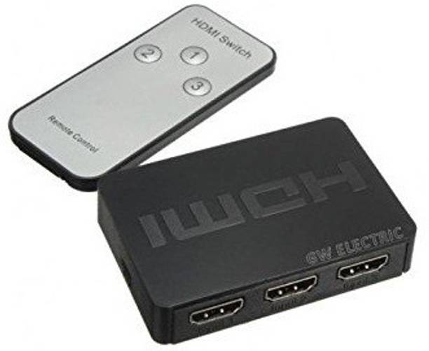 AlexVyan Original New HDMI 4K, Intelligent 3 Port HDMI Switch Box with IR Remote Control,, HDMI Switch Hub, Support Full HD 4K 2K 1080P 3D Media Streaming Device
