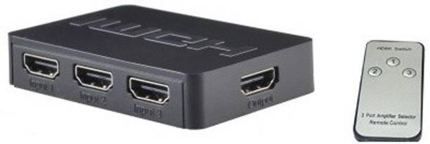 AlexVyan New HDMI 4K, Intelligent 3 Port HDMI Switch Box with IR Remote Control,, HDMI Switch Hub, Support Full HD 4K 2K 1080P 3D Media Streaming Device