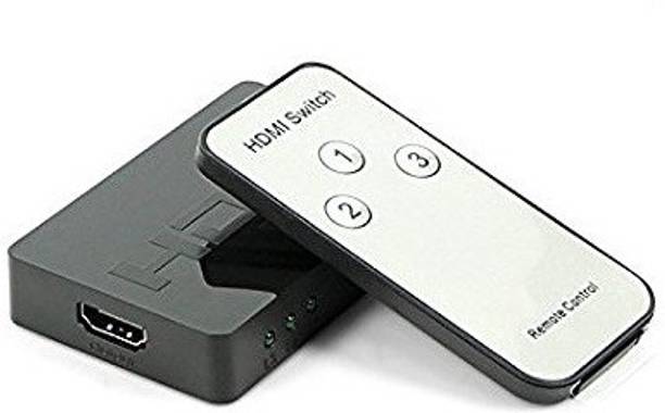 AlexVyan Original HDMI 4K, Intelligent 3 Port HDMI Switch Box with IR Remote Control,, HDMI Switch Hub, Support Full HD 4K 2K 1080P 3D Media Streaming Device
