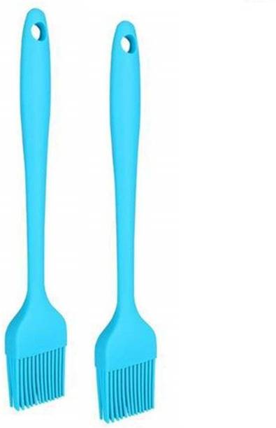 SYGA Silicone Barbecue Brush, Multicolour (Set of 2) Silicon Flat Pastry Brush