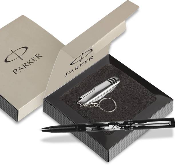 PARKER Beta Millenium CT Ball pen Black with S.Knife Pen Gift Set