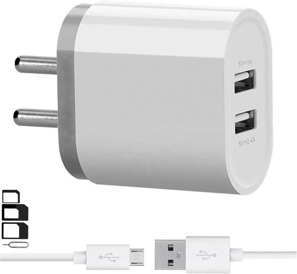 GoSale Wall Charger Accessory Combo for Lenovo K6 Power, K6 Note, K5 Note, Vibe K5 Plus, P2, Vibe K5, Phab 2, K4 Note, A1000, K3 Note, Phab 2 Plus, A2010, A7000, Phab 2 Pro, A6600 Plus, Vibe P1 Turbo, A6000, A7700, A6000 Plus, Vibe Shot, A6010, Vibe B, P70, Phab Plus, A7000 Turbo, S60, Vibe X2, S850, K3 Note Music, A536, A5000, A328, S660, S930 Dual Port Charger With 1 Meter Micro USB Charging Data Cable And SIM Adapter