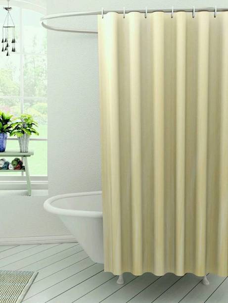 CASA FURNISHING 213 cm (7 ft) PVC Shower Curtain Single Curtain