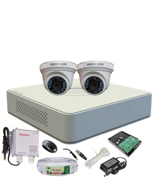 HIKVISION HIKVISON DVR DS-7A04HGHI-F1/N OR DS-7A04HGHI-F1/ECO 1PCS DS-2CE5ADOT-IRP OR DS-2CE5ADOT-IRP/ECO 2PCS DOME CAMERA 500 GB HDD COMBO KIT Security Camera