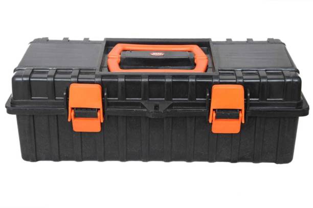 Lepose Compact Plastic Tool Box With Tray Compact Plastic Tool Box Orange And B Tool Box with Tray
