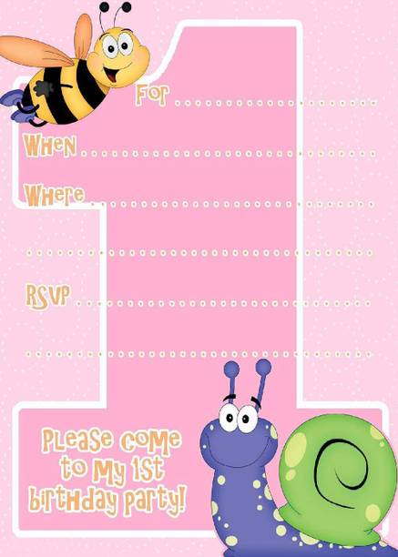 Askprints Birthday Metallic card Invitations with Envelopes - Kids Birthday Party Invitations for Boys or Girls (25 Count) AP-101 Invitation Card