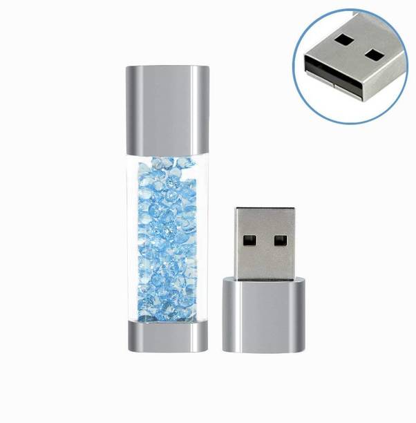 Tobo Crystal USB Flash Drive for Girls,USB Storage Pen Drive Memory Stick Thrum Drive U Disk,Photo Frame Packaging 16GB 16 GB Pen Drive Compatible with Laptop USB 2.0 Plastic Case