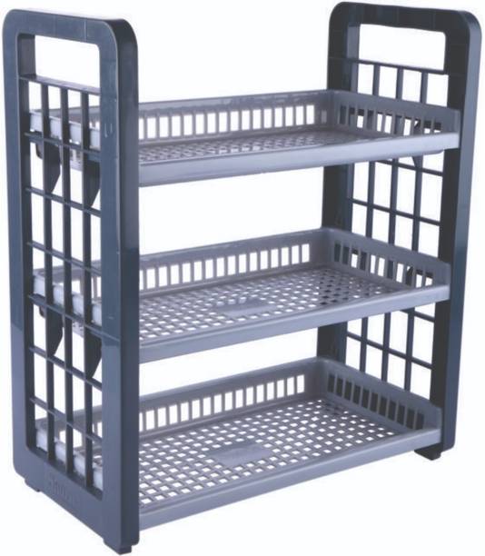 SAURA Containers Kitchen Rack Steel Multifunctional Detachable 3 Tier Storage Organizer