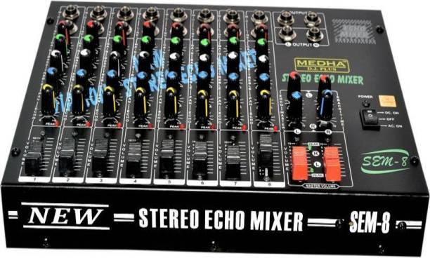MEDHA Professional 8 Channel Stero Echo Mixer With Top Quality Digital Sound Mixer