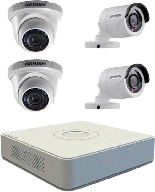 HIKVISION HIKVISION 4CH DVR DS-7A04HGHI-F1/N OR DS-7A04HGHI/F1/ECO 1PCS AND BULLET CAMERA DS-2CE1ACOT-IRP OR DS-2CE1ACOT-IRP /ECO 02PCS AND DOME CAMERA DS-2CE5ACOT-IRP OR DS-2CE5ACOT -IRP /ECO 02 PCS Security Camera