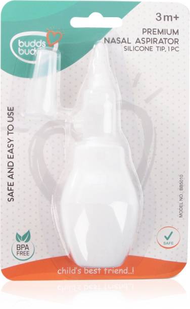 Buddsbuddy Premium Nasal Aspirator Silicone Tip,1pc BB5010,white Manual Nasal Aspirator