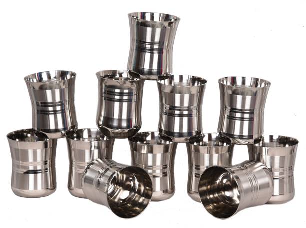 LIMETRO STEEL (Pack of 12) G4-12 Glass Set Water/Juice Glass