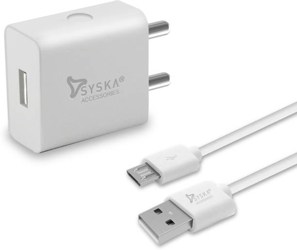 Syska WC-2A Single Port 10 W 2 A Mobile Charger with Detachable Cable