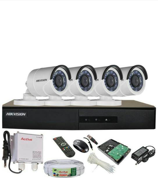HIKVISION Hikvision DVR 720P DS-7B04HGHI-F1 OR DS-7204HGHI-F1 1PCS BULLET CAMERA DS-2CE1ACOT-IRP/ECO OR DS-2CE1ACOT-IRP 90METAR CABLE 1TB SATA HDD COMBO KIT Security Camera