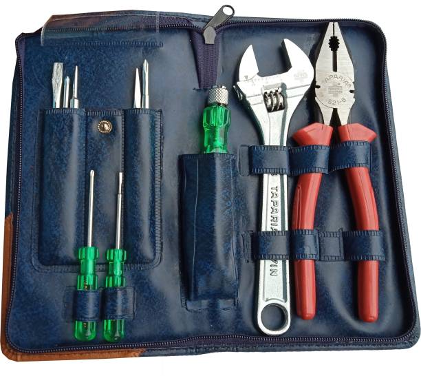 TAPARIA 1005 cutting plier 8 inch and adjustable 8 inch and screwdriver set pack of 1 Hand Tool Kit