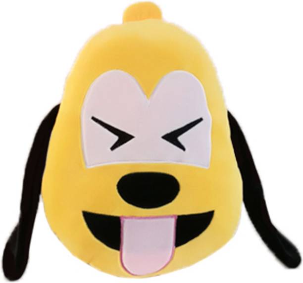 DISNEY Tongue Out Pluto with Tightly Closed Eyes Emoji Face Plush  - 35 cm