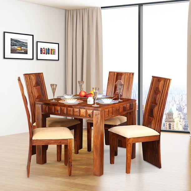 Hometown Solid Wood 4 Seater Dining Set