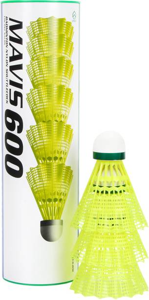 YONEX 'Mavis 600' (Pack of 6) Nylon Shuttle  - Yellow