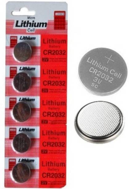 VGS MARKETINGS 5 Pcs Micro Lithium Cell CR2032 3V Coin Cell  N-1022 Pack of 5 Batteries Lithium CR-2032 3 Volt Coin Cell Calculator   Battery