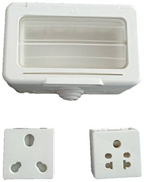 E-DAMEN C&S electric Polyvinyl Chloride Type 4 Module Gang Box with 1 6A and 16A Socket 16 A One Way Electrical Switch