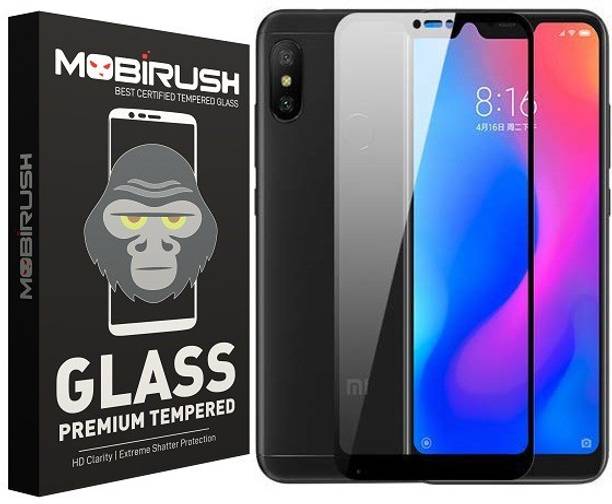 MOBIRUSH Edge To Edge Tempered Glass for Mi Redmi 6 pro