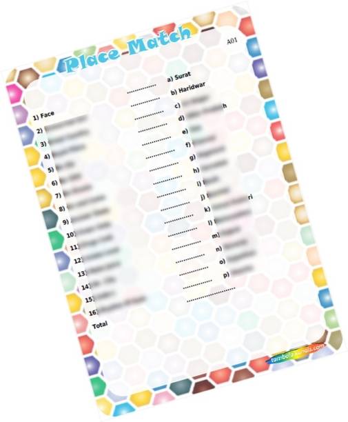 PartyStuff Place Match - Cross Jumble Match in Paper Games (12 Cards) Word Games