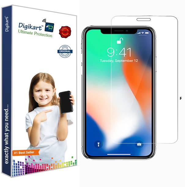DIGIKART Tempered Glass Guard for Iphone X/10 Mobile Screen Protector Transparent Tempered Glass for Iphone x/10/ I Phone xs/10s
