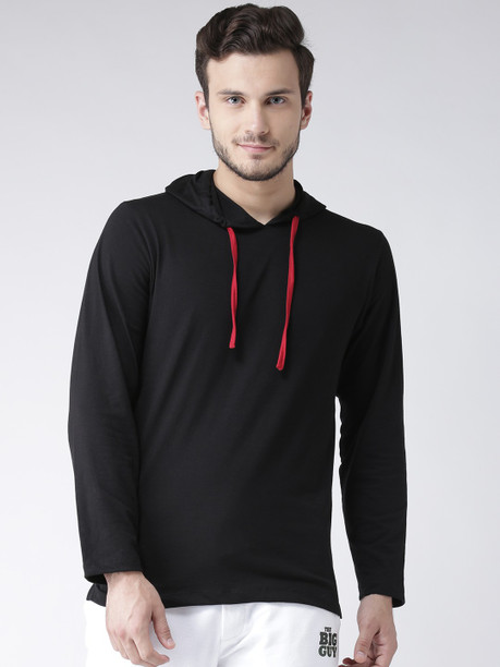 Price History of Inkovy Solid Men Hooded Neck Black T Shirt from Flipkart 2 10836260