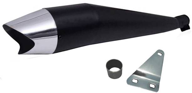 Dhe Best Shark Front Chrome Glasswool/Filter Exhaust Silencer Royal Enfield 500 EFI Royal Enfield 500 EFI Full Exhaust System