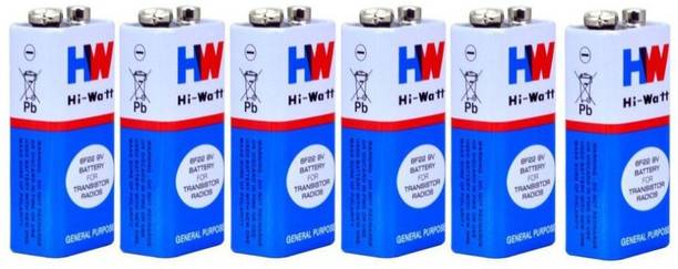 Inditrust 9 Volt HI-WATT 9V Long Life Carbon Zinc Batteries PACK of 6 Battery