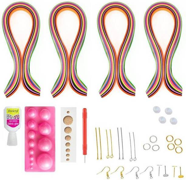 BestUBuy 10 Piece Quilling Jewellery Making Kit with 400 Papers