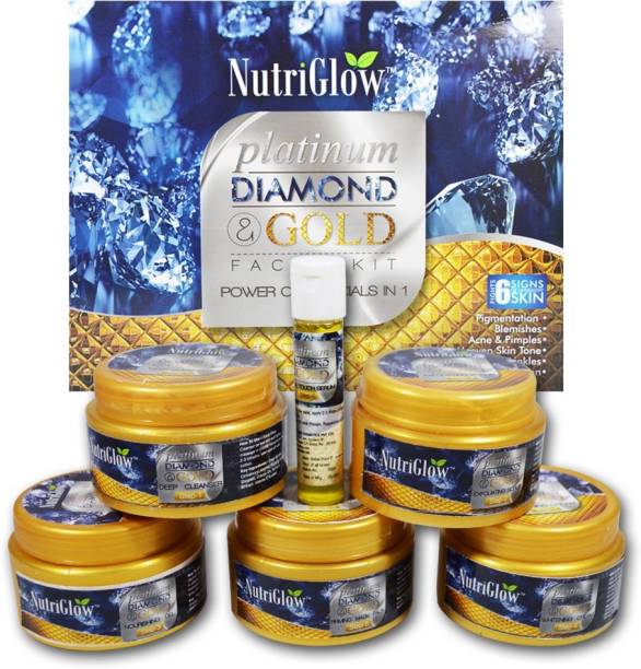NutriGlow Platinum, Diamond & Gold Facial Kit Power of 3