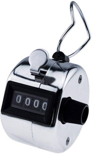 SYGA Counter Handheld, Digit Number Lap Counter Manual Mechanical Clicker with Finger Ring Sliver Digital Tally Counter