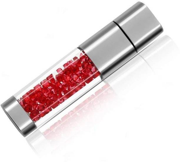 Tobo Jewelry Crystal USB 2.0 Flash Drive for Girls,High speed Flash Stick Pendrive,Red Ruby 32 GB Pen Drive Compatible with Laptop USB 2.0 Plastic Case