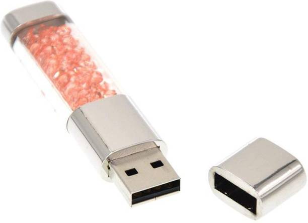 Tobo Usb Flash Drive Rectangle Crystal Pen Drive Memory Card Pendrive u disk_Orange 32 GB Pen Drive Compatible with Laptop USB 2.0 Plastic Case