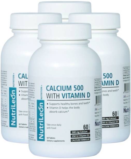 NutriLeon Calcium Vitamin D3 Supplement Natural Mineral 240 Tablets