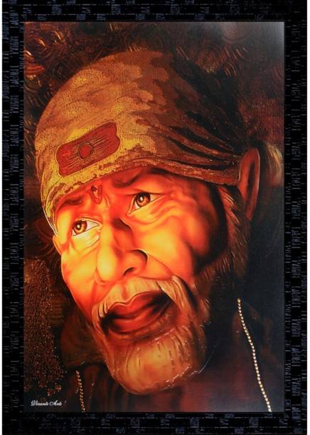 Janki Shirdi Sai Baba Wall Paintings with frames home decoration items Canvas 20 inch x 14 inch Painting