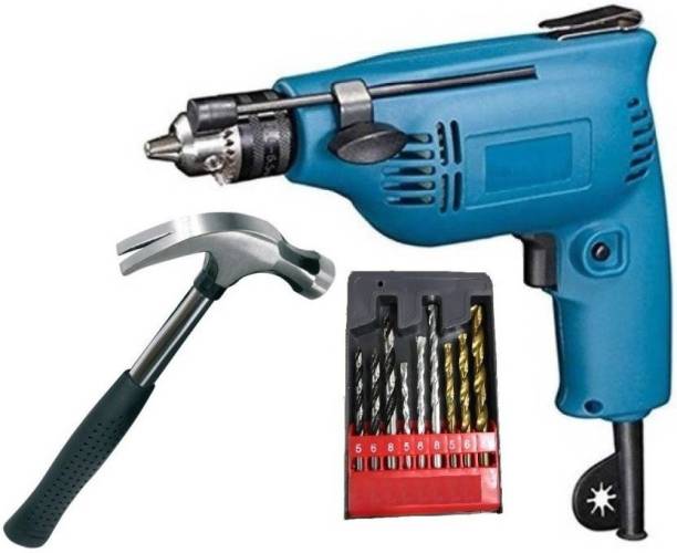 Engarc 6.5mm Drill Machine Along With Bits Set &amp; Hammer Power &amp; Hand Tool Kit