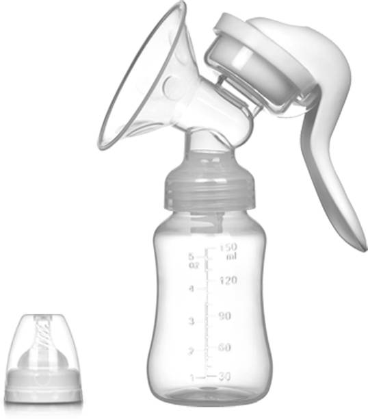 Oren Empower Manual Massage Preminum Quality Breast Pump With Feeding Bottle - Experience same as baby sucking  - Manual