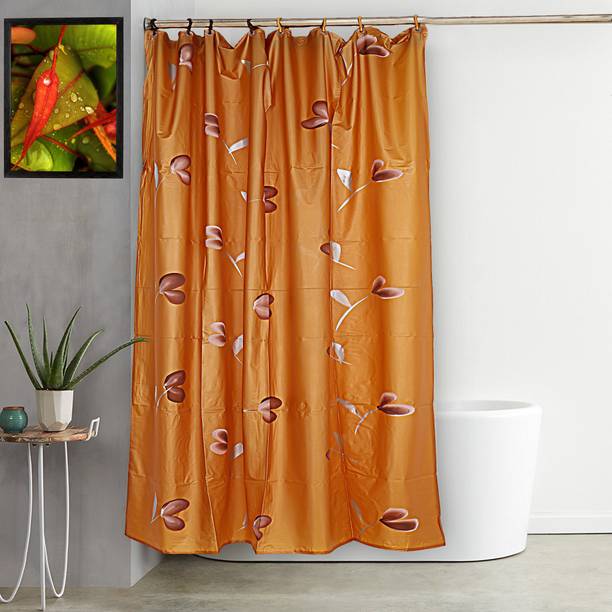 KUBER INDUSTRIES 213 cm (7 ft) PVC (Polyvinyl Chloride) Shower Curtain Single Curtain