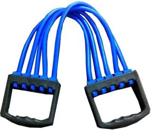 Khargadham Men & Women Personal Rubber Rope Adjustable 5 SILICONE STRIPES CHEST EXPANDER Resistance Tube